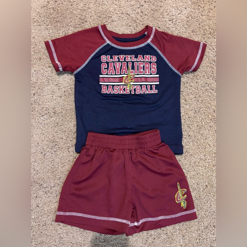 NBA Maroon and Navy Kids Basketball Outfit